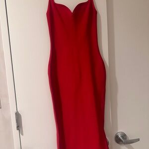 House of CB red midi dress